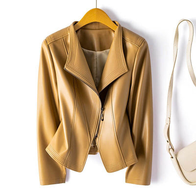 Elegant and structured vegan leather jacket by Sophie  Drako Watches