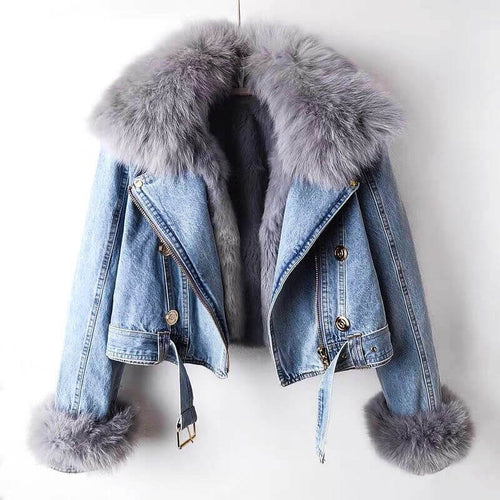 Verona Denim Fur Jacket
