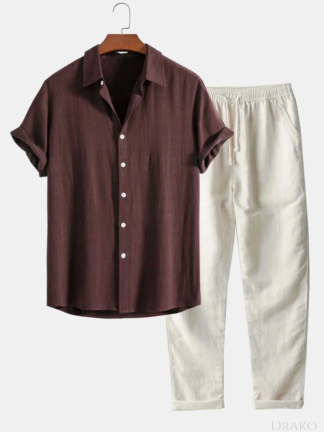 Carter Men’s Button Shirt and Shorts Set  Drako Watches
