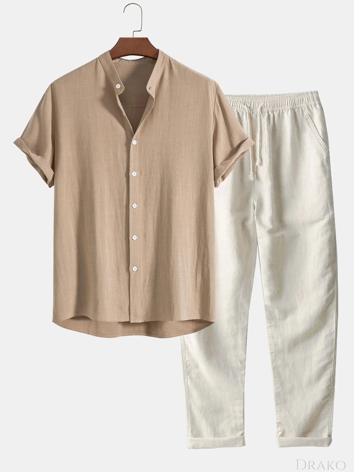Carter Men’s Button Shirt and Shorts Set  Drako Watches