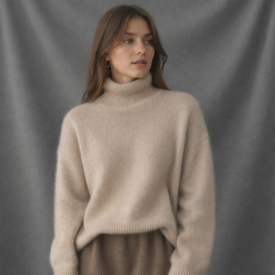 Leona Ribbed Turtleneck Sweater
