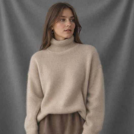 Leona Ribbed Turtleneck Sweater