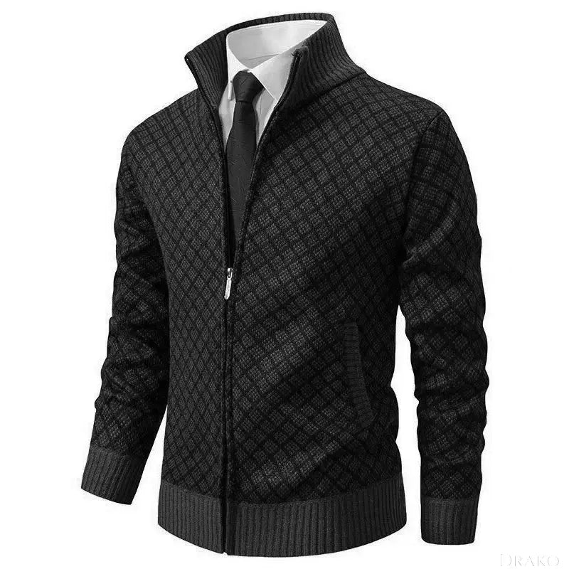 Dawson Men’s Wool Zipper Cardigan  Drako Watches