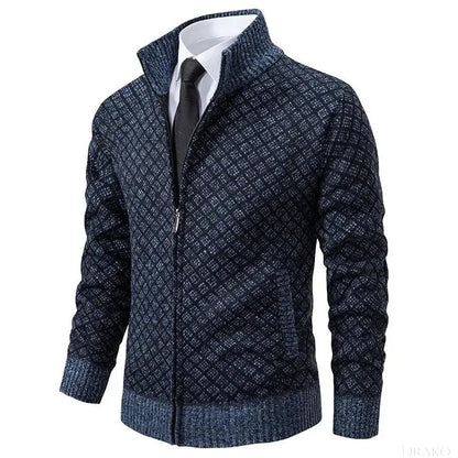 Dawson Men’s Wool Zipper Cardigan  Drako Watches