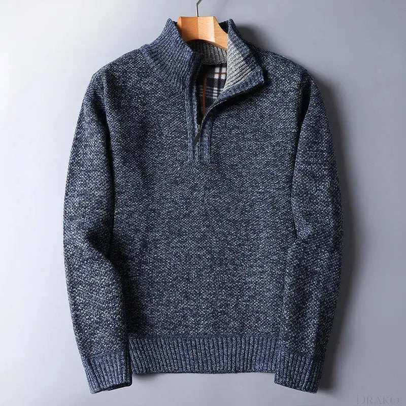 Everett Wool Quarter Zip Cardigan  Drako Watches
