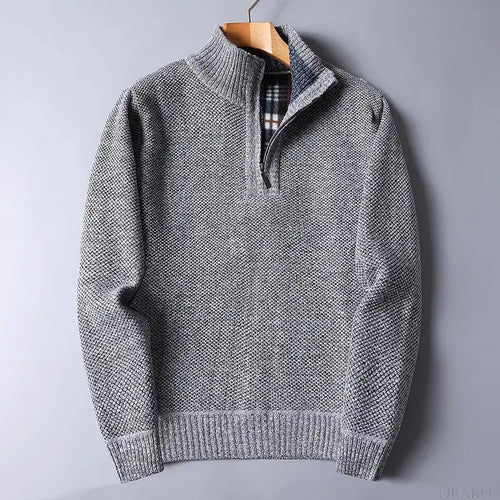 Everett Wool Quarter Zip Cardigan