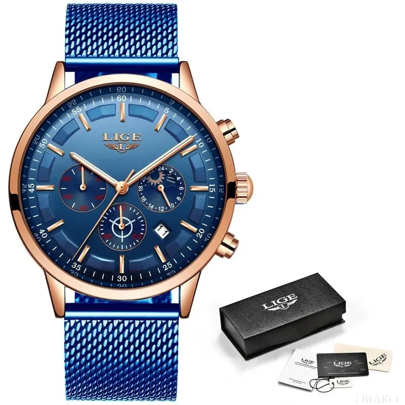 LIGE - Slim  Drako Watches Men's Watches