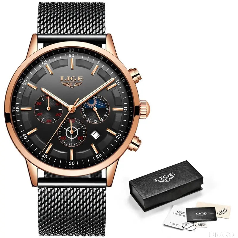 LIGE - Slim  Drako Watches Men's Watches