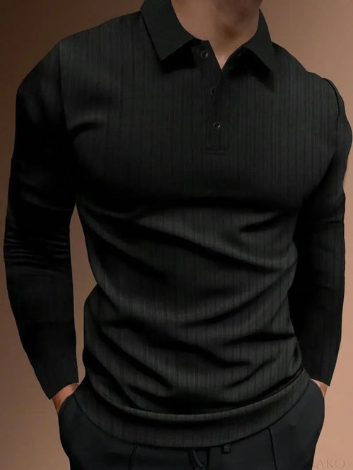Long Sleeve Muscle Fit Polo