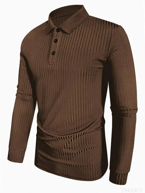 Long Sleeve Muscle Fit Polo