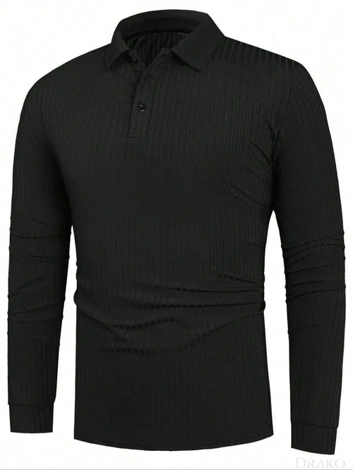 Long Sleeve Muscle Fit Polo