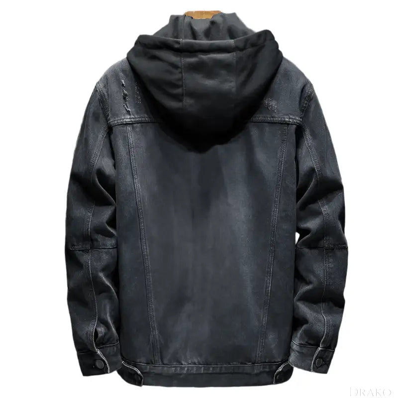 Men’s 2-in-1 Denim Jacket with Removable Inner Layer  Drako Watches Jacket
