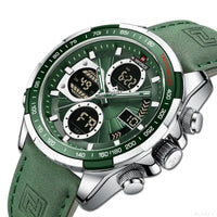 Silver Green Leather