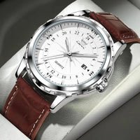 Leather Brown White