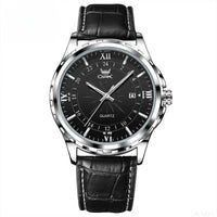 Leather Silver Black