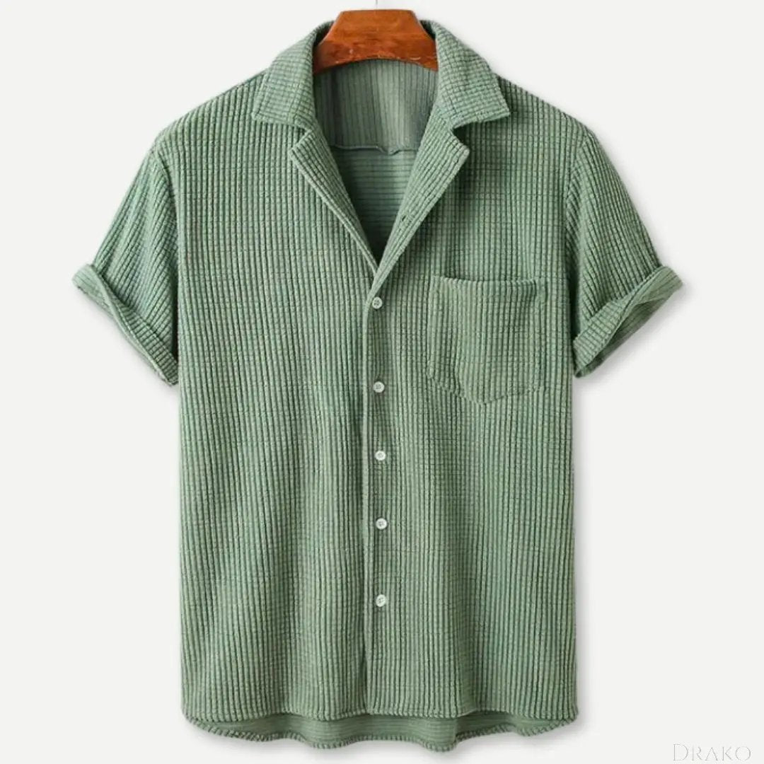 Relaxed Knitted Waffle Shirt  Drako Watches