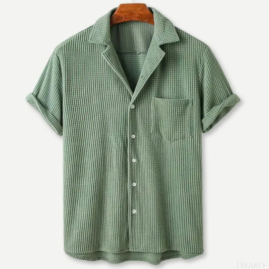 Relaxed Knitted Waffle Shirt  Drako Watches
