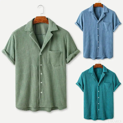 Relaxed Knitted Waffle Shirt  Drako Watches