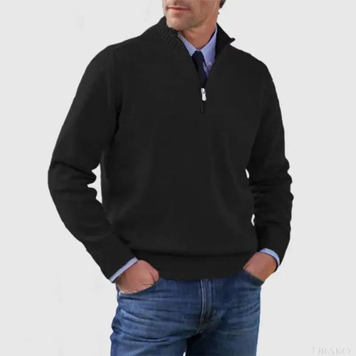 Rowan Men’s Knitted Quarter Zip Pullover