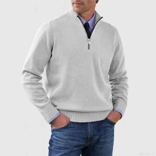Rowan Men’s Knitted Quarter Zip Pullover