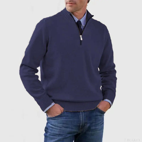 Rowan Men’s Knitted Quarter Zip Pullover