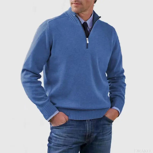 Rowan Men’s Knitted Quarter Zip Pullover