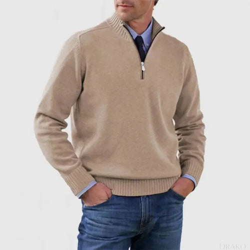 Rowan Men’s Knitted Quarter Zip Pullover
