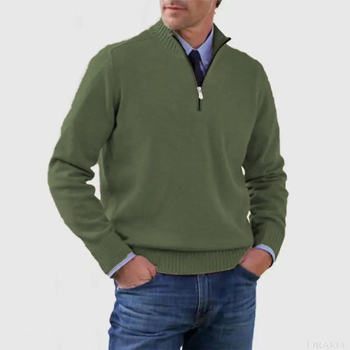 Rowan Men’s Knitted Quarter Zip Pullover