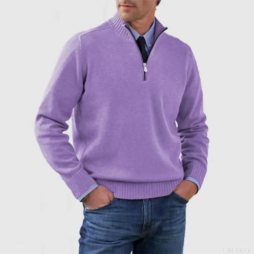 Rowan Men’s Knitted Quarter Zip Pullover