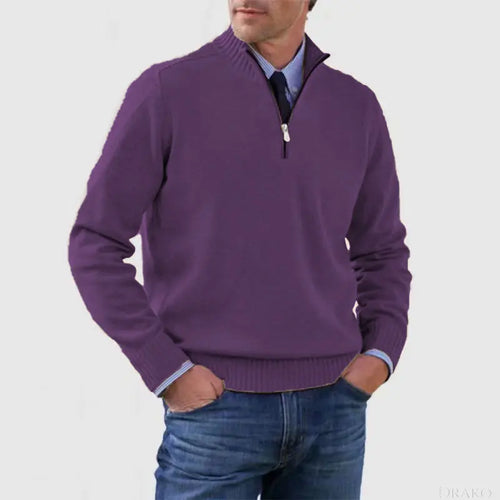 Rowan Men’s Knitted Quarter Zip Pullover