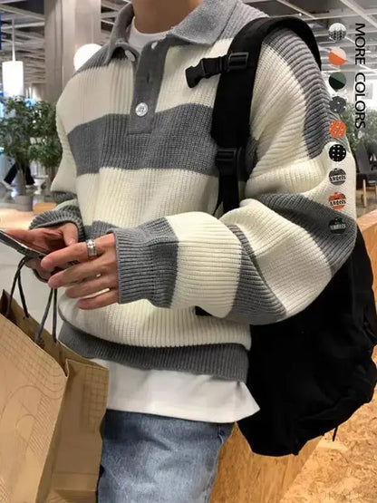 Striped Rugby Polo  Drako Watches