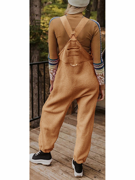 Women's Fleece Thermal Overalls With Zippered Pockets  Drako™️