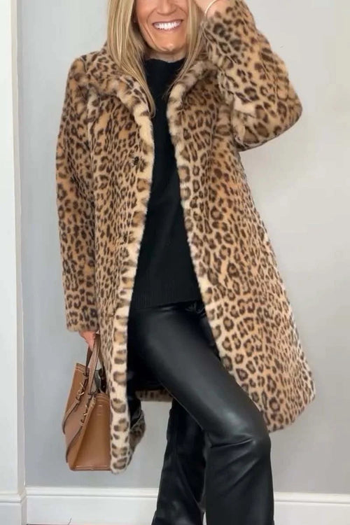 Verona Faux Fur Leopard Coat